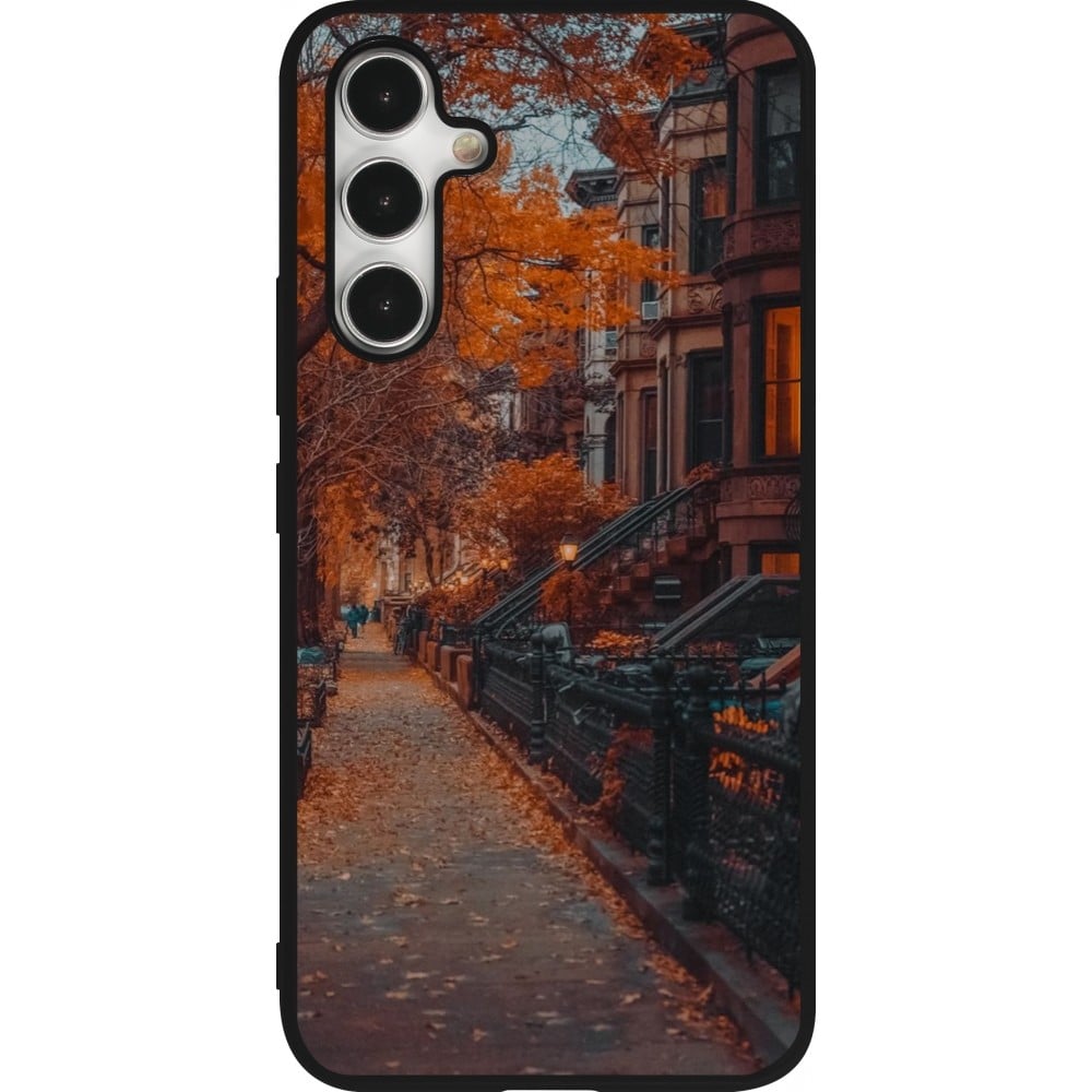 Coque Samsung Galaxy A54 5G - Silicone rigide noir Autumn 2024 city