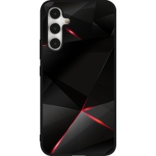 Samsung Galaxy A54 Case Hülle - Silikon schwarz Black Red Lines