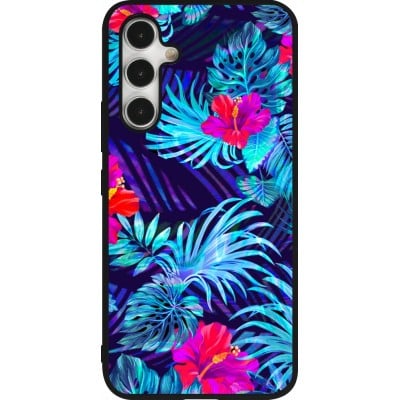 Coque Samsung Galaxy A54 5G - Silicone rigide noir Blue Forest