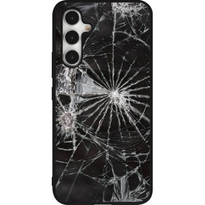 Coque Samsung Galaxy A54 5G - Silicone rigide noir Broken Screen