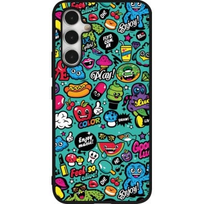 Coque Samsung Galaxy A54 5G - Silicone rigide noir Cartoons old school