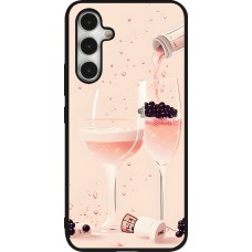 Coque Samsung Galaxy A54 5G - Silicone rigide noir Champagne Pouring Pink