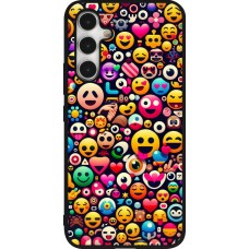 Coque Samsung Galaxy A54 5G - Silicone rigide noir Emoji Mix Color