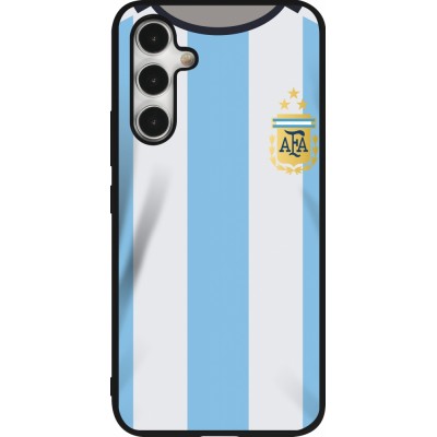 Coque Samsung Galaxy A54 5G - Silicone rigide noir Maillot de football Argentine 2022 personnalisable