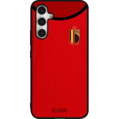 Coque Samsung Galaxy A54 5G - Silicone rigide noir Maillot de football Belgique 2022 personnalisable