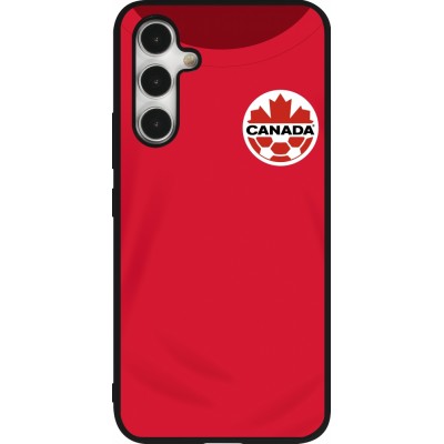 Coque Samsung Galaxy A54 5G - Silicone rigide noir Maillot de football Canada 2022 personnalisable