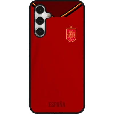 Coque Samsung Galaxy A54 5G - Silicone rigide noir Maillot de football Espagne 2022 personnalisable