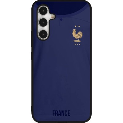 Coque Samsung Galaxy A54 5G - Silicone rigide noir Maillot de football France 2022 personnalisable