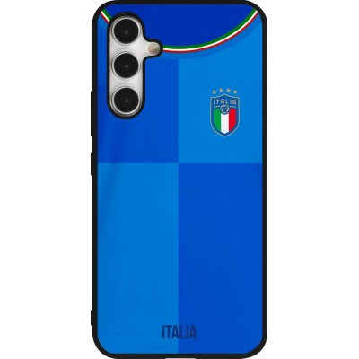 Coque Samsung Galaxy A54 5G - Silicone rigide noir Maillot de football Italie 2022 personnalisable