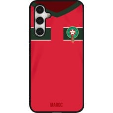 Coque Samsung Galaxy A54 5G - Silicone rigide noir Maillot de football Maroc 2022 personnalisable