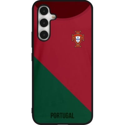 Coque Samsung Galaxy A54 5G - Silicone rigide noir Maillot de football Portugal 2022