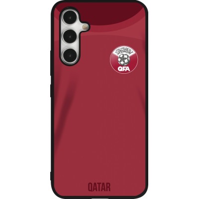 Coque Samsung Galaxy A54 5G - Silicone rigide noir Maillot de football Qatar 2022 personnalisable