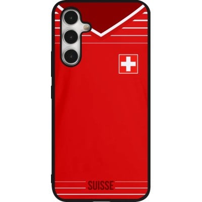 Coque Samsung Galaxy A54 5G - Silicone rigide noir Football shirt Switzerland 2022