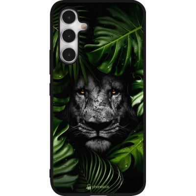 Coque Samsung Galaxy A54 5G - Silicone rigide noir Forest Lion