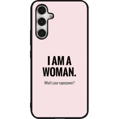 Coque Samsung Galaxy A54 5G - Silicone rigide noir I am a woman