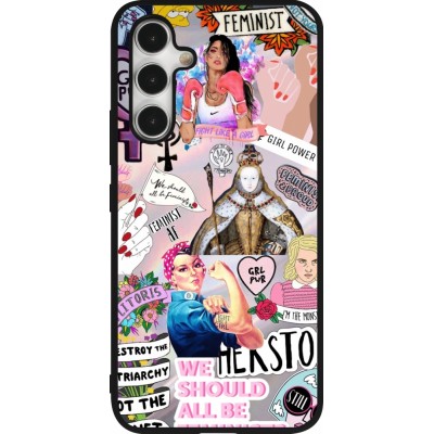 Coque Samsung Galaxy A54 5G - Silicone rigide noir Girl Power Collage