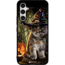 Samsung Galaxy A54 Case Hülle - Silikon schwarz Halloween 21 Witch cat