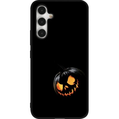 Coque Samsung Galaxy A54 5G - Silicone rigide noir Halloween 2023 discreet pumpkin