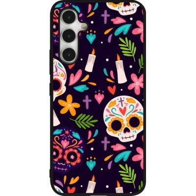 Coque Samsung Galaxy A54 5G - Silicone rigide noir Halloween 2023 mexican style