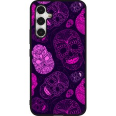 Coque Samsung Galaxy A54 5G - Silicone rigide noir Halloween 2023 pink skulls