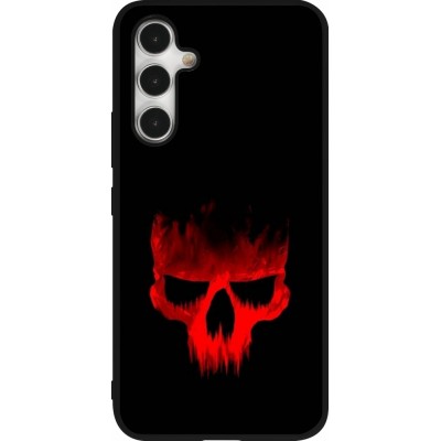 Coque Samsung Galaxy A54 5G - Silicone rigide noir Halloween 2023 scary skull