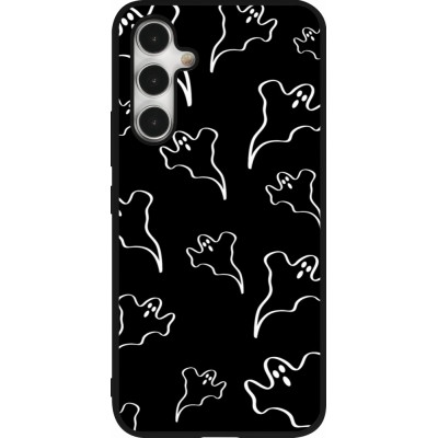 Coque Samsung Galaxy A54 5G - Silicone rigide noir Halloween 2024 black and white ghosts