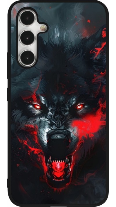 Coque Samsung Galaxy A54 5G - Silicone rigide noir Halloween 2024 mad werewolf