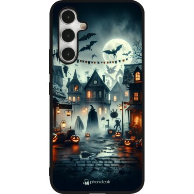 Coque Samsung Galaxy A54 5G - Silicone rigide noir Halloween Spookville