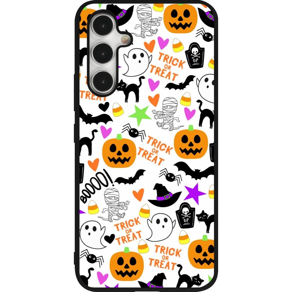 Samsung Galaxy A54 Case Hülle - Silikon schwarz Halloween 2024 trick or treat