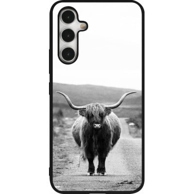 Coque Samsung Galaxy A54 5G - Silicone rigide noir Highland cattle