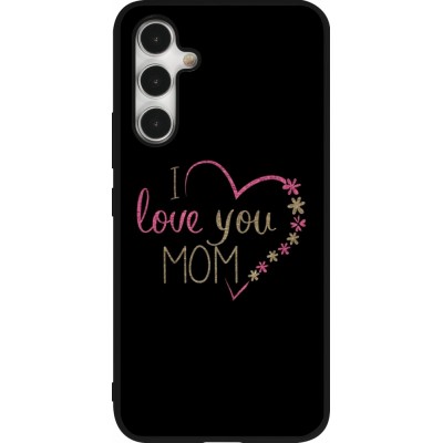 Coque Samsung Galaxy A54 5G - Silicone rigide noir I love you Mom