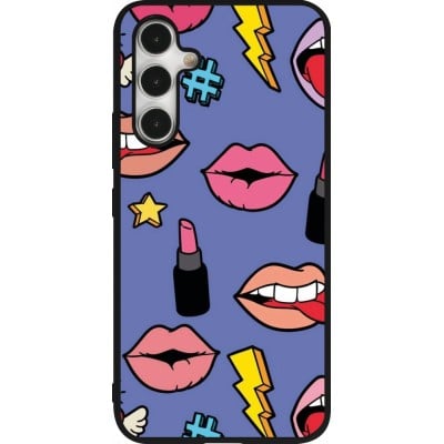 Coque Samsung Galaxy A54 5G - Silicone rigide noir Lips and lipgloss