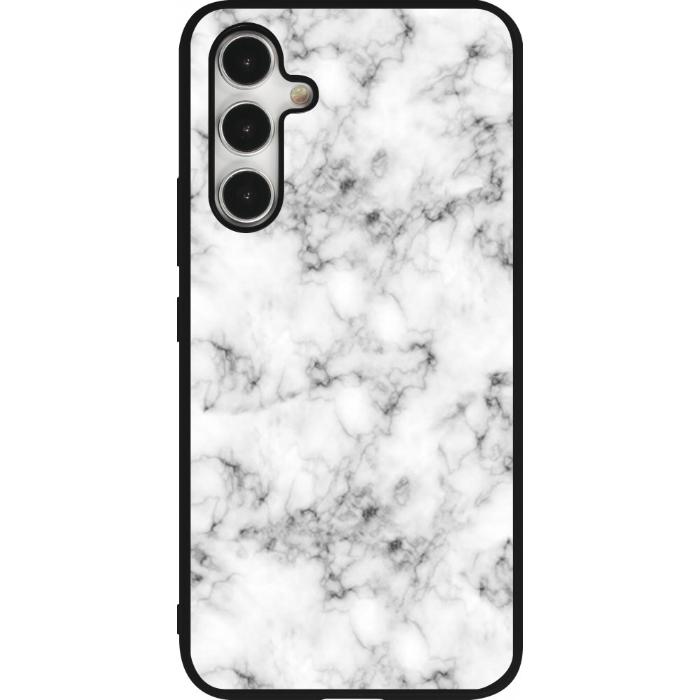 Coque Samsung Galaxy A54 5G - Silicone rigide noir Marble 01