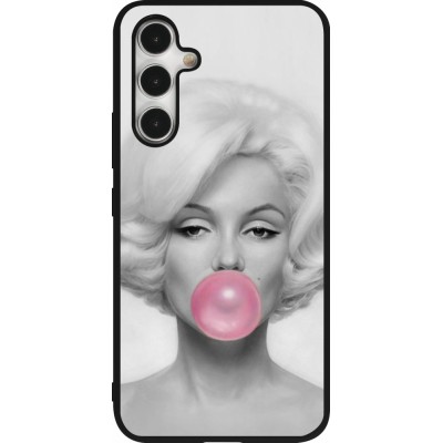 Coque Samsung Galaxy A54 5G - Silicone rigide noir Marilyn Bubble