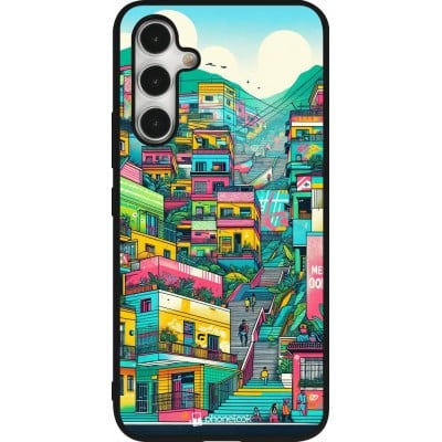 Coque Samsung Galaxy A54 5G - Silicone rigide noir Medellin Comuna 13 Art