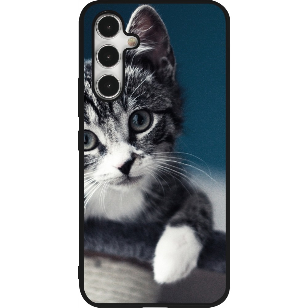 Samsung Galaxy A54 Case Hülle - Silikon schwarz Meow 23