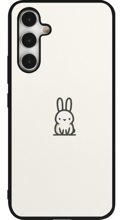 Coque Samsung Galaxy A54 5G - Silicone rigide noir Minimal bunny cutie