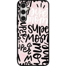 Coque Samsung Galaxy A54 5G - Silicone rigide noir Mom 2024 Super mom