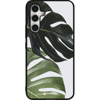 Coque Samsung Galaxy A54 5G - Silicone rigide noir Monstera Plant