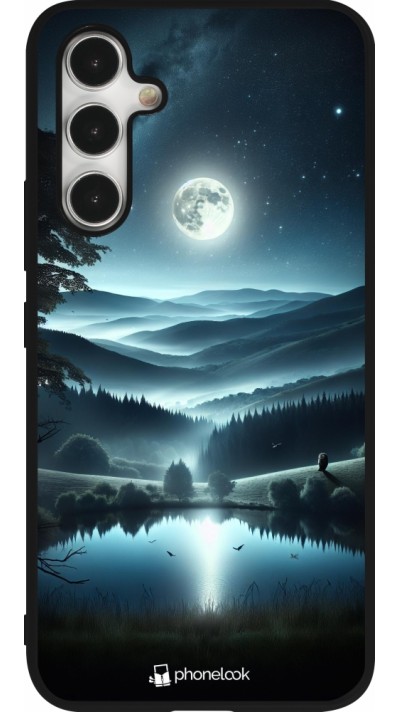 Coque Samsung Galaxy A54 5G - Silicone rigide noir Night Sky View