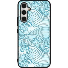 Coque Samsung Galaxy A54 5G - Silicone rigide noir Ocean Waves