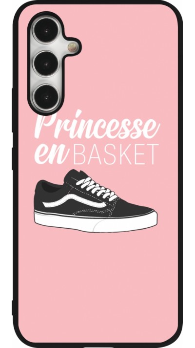 Coque Samsung Galaxy A54 5G - Silicone rigide noir princesse en basket