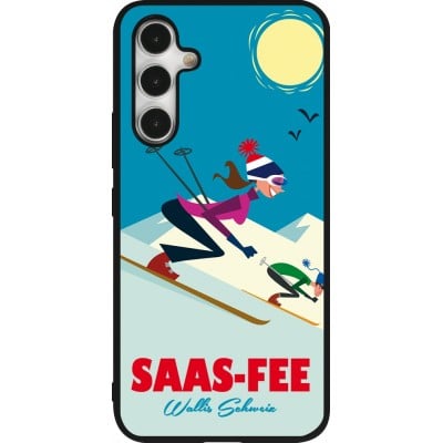 Coque Samsung Galaxy A54 5G - Silicone rigide noir Saas-Fee Ski Downhill