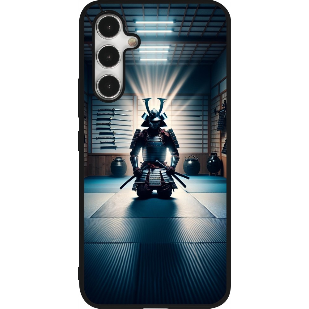 Coque Samsung Galaxy A54 5G - Silicone rigide noir Samouraï en prière