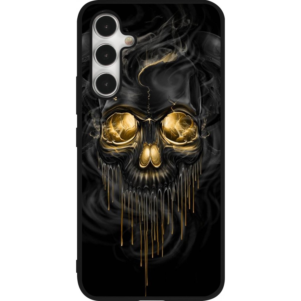 Samsung Galaxy A54 Case Hülle - Silikon schwarz Skull 02