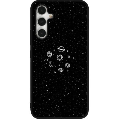 Coque Samsung Galaxy A54 5G - Silicone rigide noir Space Doodle