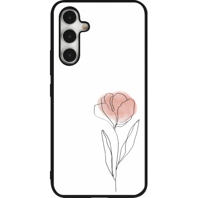 Coque Samsung Galaxy A54 5G - Silicone rigide noir Spring 23 minimalist flower