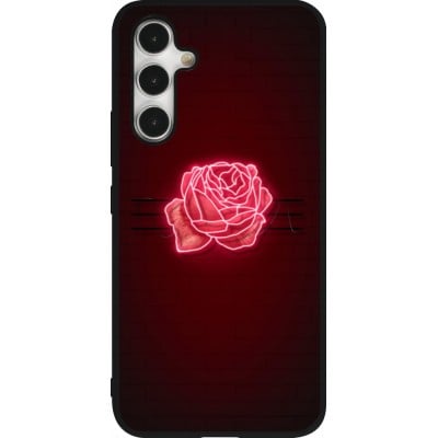 Coque Samsung Galaxy A54 5G - Silicone rigide noir Spring 23 neon rose