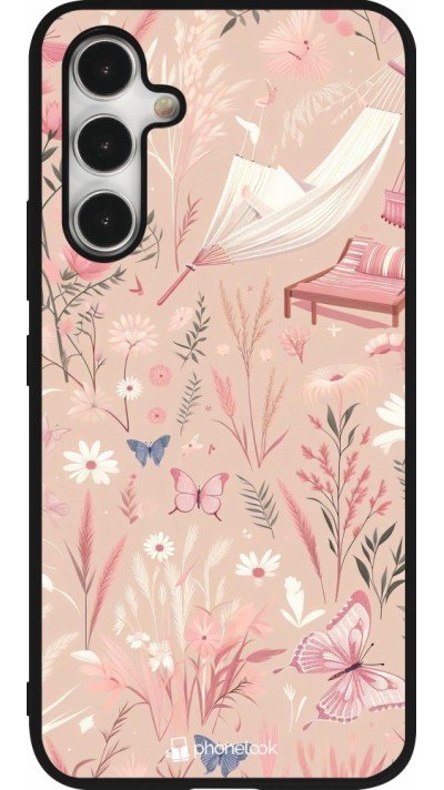 Coque Samsung Galaxy A54 5G - Silicone rigide noir Summer Pastel Pattern