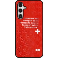 Coque Samsung Galaxy A54 5G - Silicone rigide noir Swiss Passport